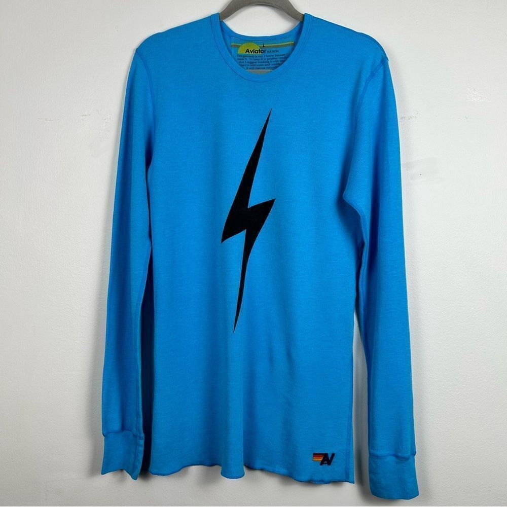 Aviator Nation Blue Long Sleeve Tee